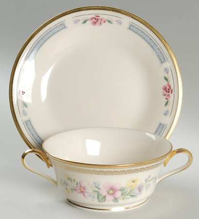 Barrington Footed Cream Soup & Dessert Plate/Saucer Set
