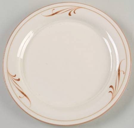 Beige Brushstrokes Salad Plate