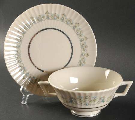 Beacon Hill (Newer) Footed Cream Soup Bowl & Saucer Set