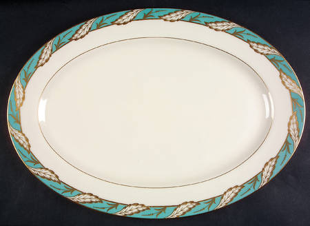 Bellevue Sea Green 16" Oval Serving Platter