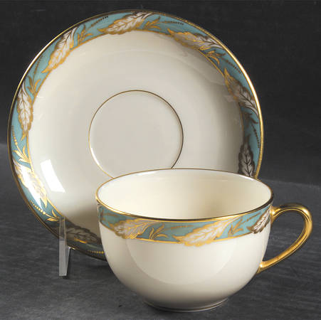 Bellevue Sea Green Oversized Cup & Saucer Set