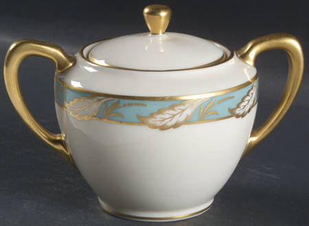 Bellevue Sea Green Sugar Bowl & Lid
