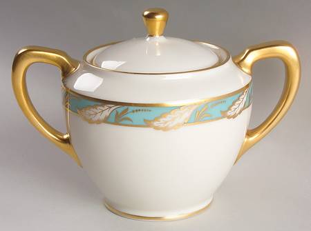 Bellevue Sea Green Shape 1962 Sugar Bowl & Lid