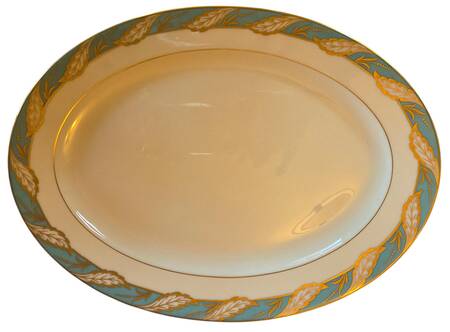 Bellevue Sea Green 13" Oval Serving Platter