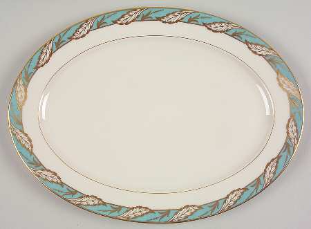 Bellevue Sea Green 13" Oval Serving Platter
