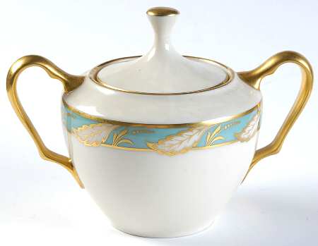 Bellevue Sea Green Sugar Bowl & Lid