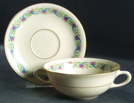 Bellefonte Flat Cream Soup Bowl & Saucer Set