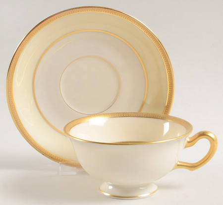 Bellaire (Older) Footed Cup & Saucer Set by Lenox