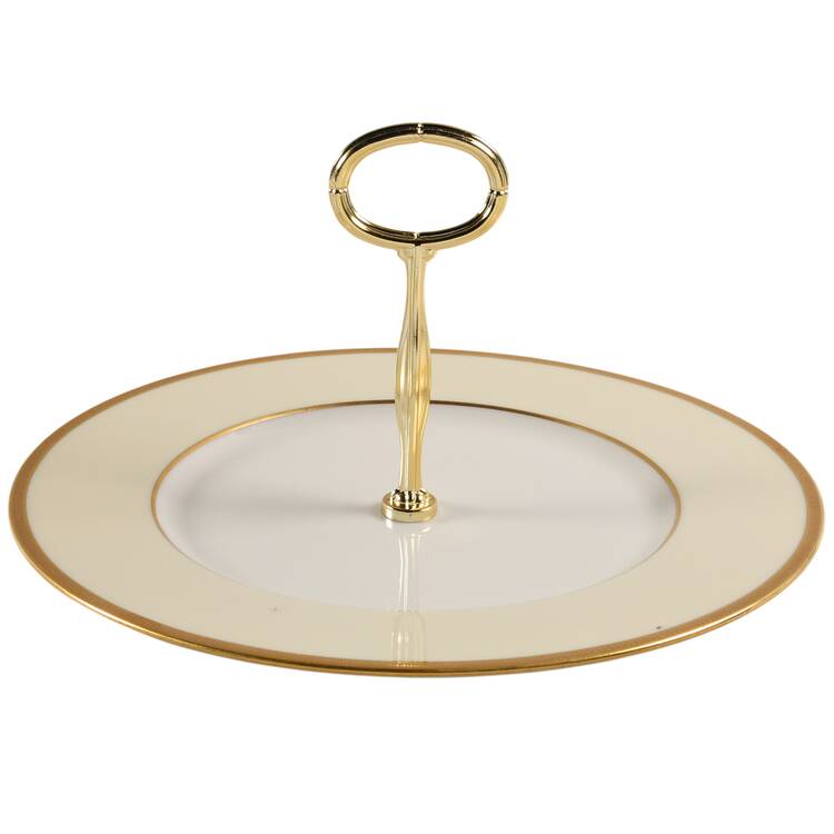 Bellaire (Older) Round Serving Plate with Center Handle (Dp) Hc