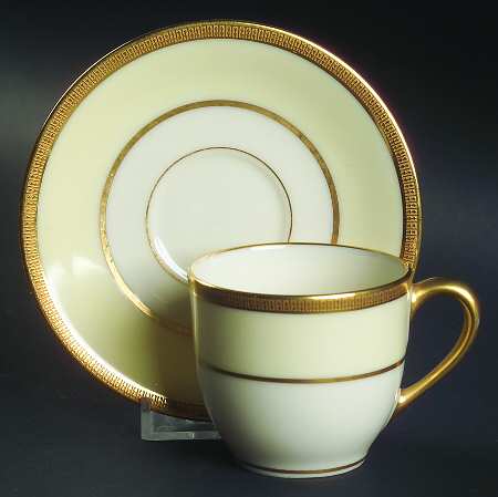 Bellaire (Older) Flat Demitasse Cup & Saucer Set by Lenox