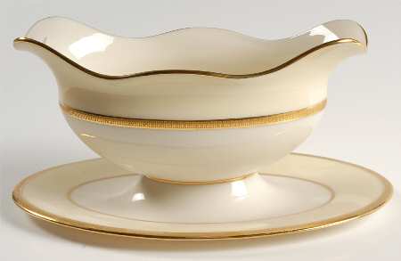 Bellaire (Older) Gravy Boat with Attached Underplate by Lenox