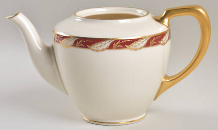Bellevue Maroon Shape 1961 Teapot No Lid