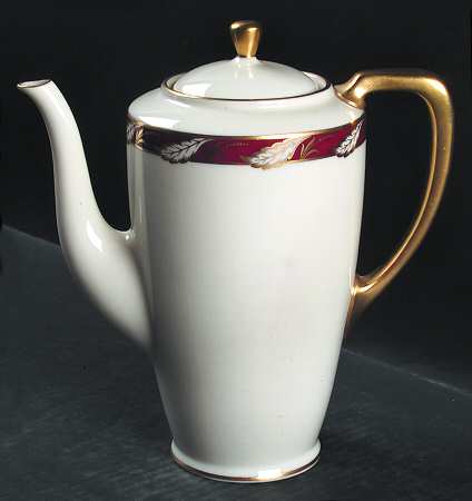 Bellevue Maroon Coffee Pot & Lid