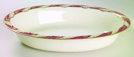 Bellevue Maroon 9" Oval Vegetable Bowl