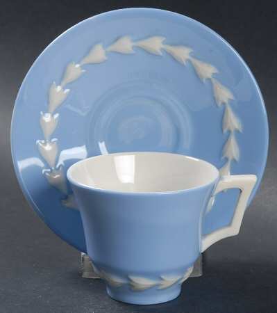 Beltane Blue Footed Demitasse Cup & Saucer Set