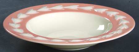Beltane Coral Rim Fruit/Dessert (Sauce) Bowl
