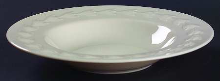 Beltane White Rim Soup Bowl