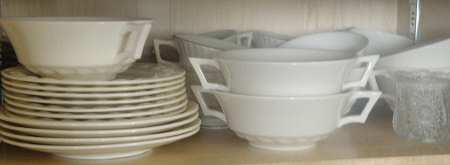 Beltane White Flat Cream Soup Bowl & Saucer Set