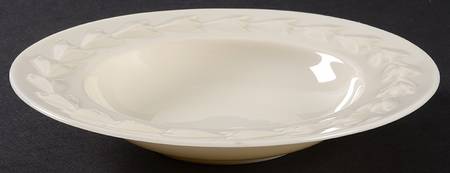 Beltane White Rim Fruit/Dessert (Sauce) Bowl
