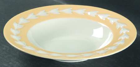 Beltane Yellow Rim Soup Bowl