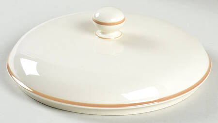 Beige Pinstripes (For the Beige) Lid for Round Casserole Or Vegetable