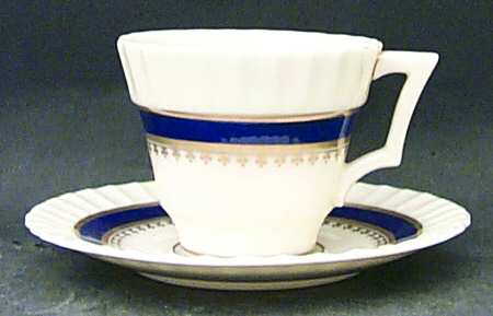 Berkeley Cobalt Blue Flat Demitasse Cup & Saucer Set
