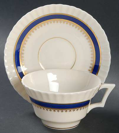 Berkeley Cobalt Blue Footed Cup & Saucer Set