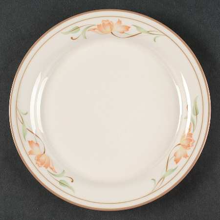 Blossoms on Beige Salad Plate