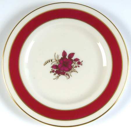 Blue Bell Maroon Bread & Butter Plate