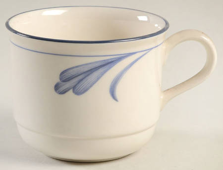 Blue Brushstrokes Flat Cup