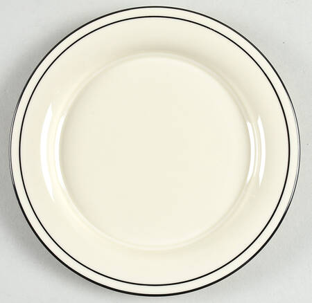 Black Pinstripes (For the Black) Bread & Butter Plate
