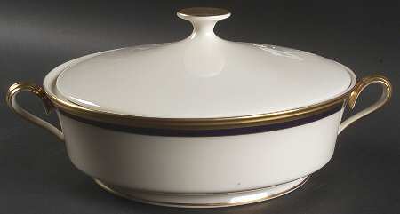 Blue Royale Round Covered Vegetable