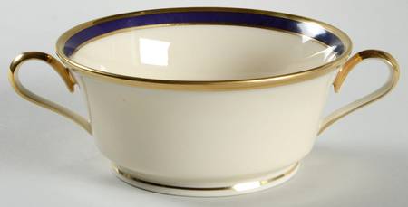 Blue Royale Footed Cream Soup Bowl