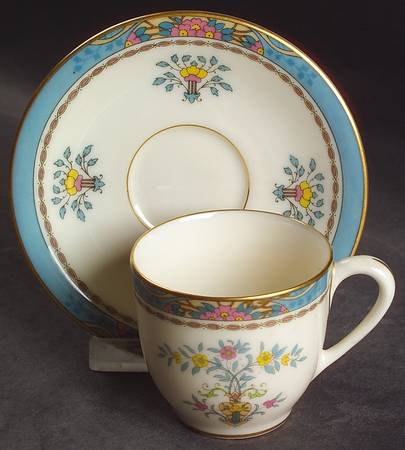 Blue Tree (Gold Trim) Flat Demitasse Cup & Saucer Set by Lenox
