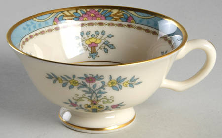 Blue Tree (Gold Trim) Footed Cup