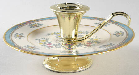 Blue Tree (Gold Trim) 3"- 3 1/4" Candleholder (BB) HC