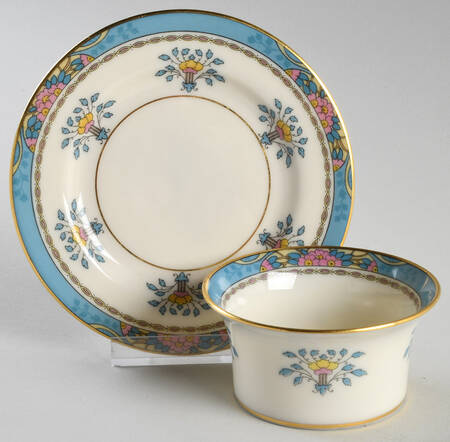 Blue Tree (Gold Trim) Ramekin & Saucer Set