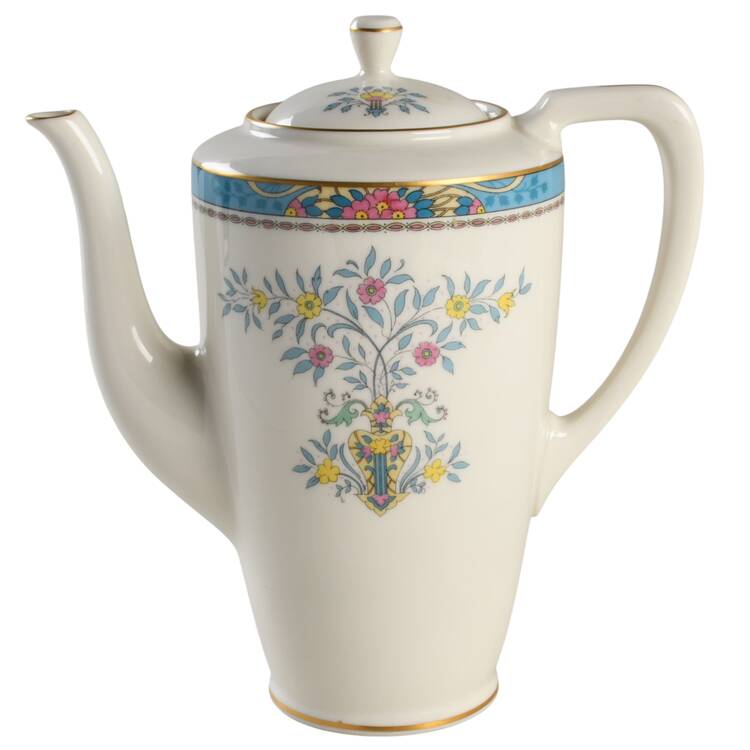 Blue Tree (Gold Trim) Shape 1960 Coffee Pot & Lid