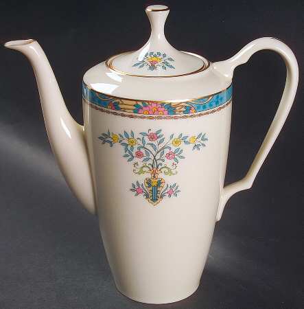 Blue Tree (Gold Trim) Coffee Pot & Lid