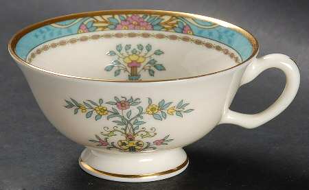 Blue Tree (Gold Trim) Footed Cup