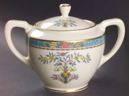 Blue Tree (Gold Trim) Sugar Bowl & Lid