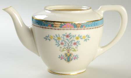 Blue Tree (Gold Trim) Teapot No Lid