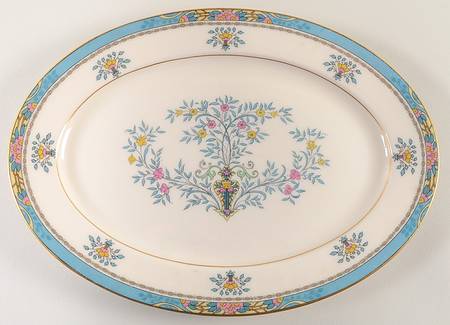 Blue Tree (Gold Trim) 11" Oval Serving Platter by Lenox