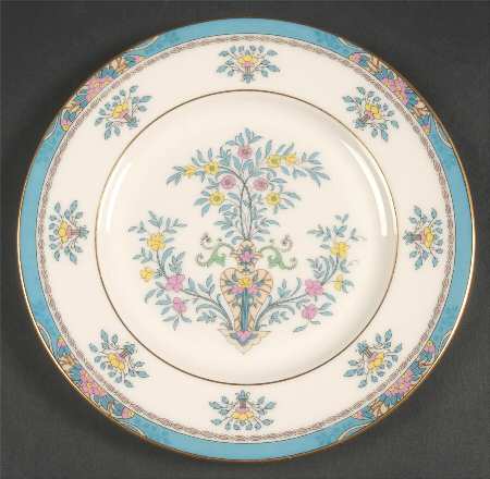 Blue Tree (Gold Trim) Dessert/Pie Plate
