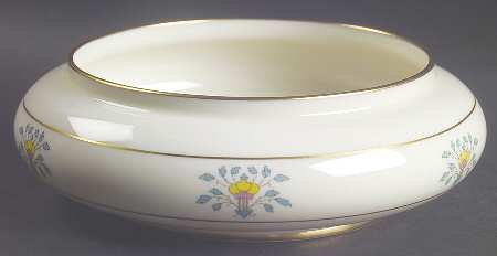 Blue Tree (Gold Trim) 6" Round Bon Bon No Lid