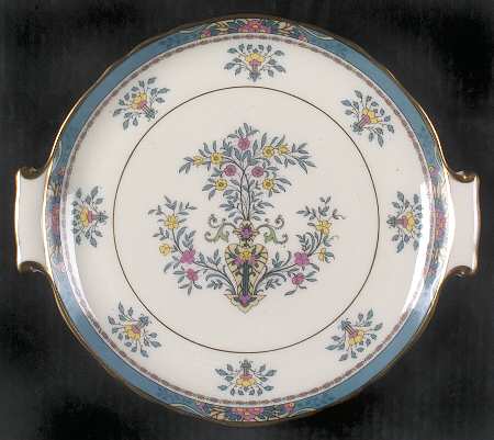 Blue Tree (Gold Trim) Handled Cake Plate by Lenox