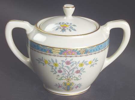 Blue Tree (Gold Trim) Sugar Bowl & Lid by Lenox