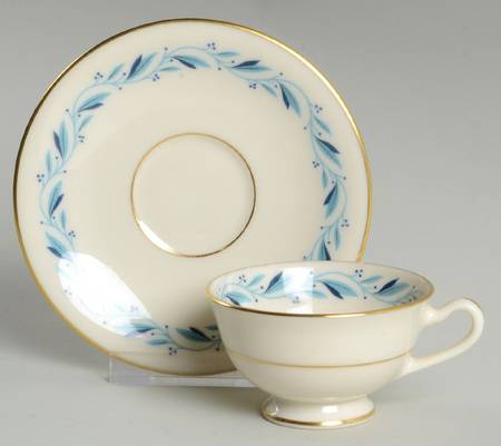 Blueridge Footed Demitasse Cup & Saucer Set
