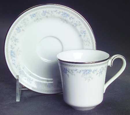 Bluets Flat Demitasse Cup & Saucer Set