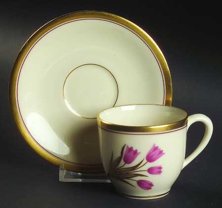 Bradford (Gold Trim) Flat Demitasse Cup & Saucer Set